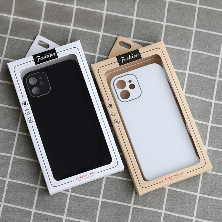 Universal Custom Printed Cell Phone Case Packaging Box Luxury Mobile Phone Case Package With Window for Iphone