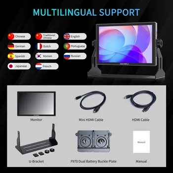 FEELWORLD S10 10.1" 12G-SDI HDMI2.0 Camera Field Monitor 1200nit High-Brightness Touchscreen for Professional Filmmakers product image