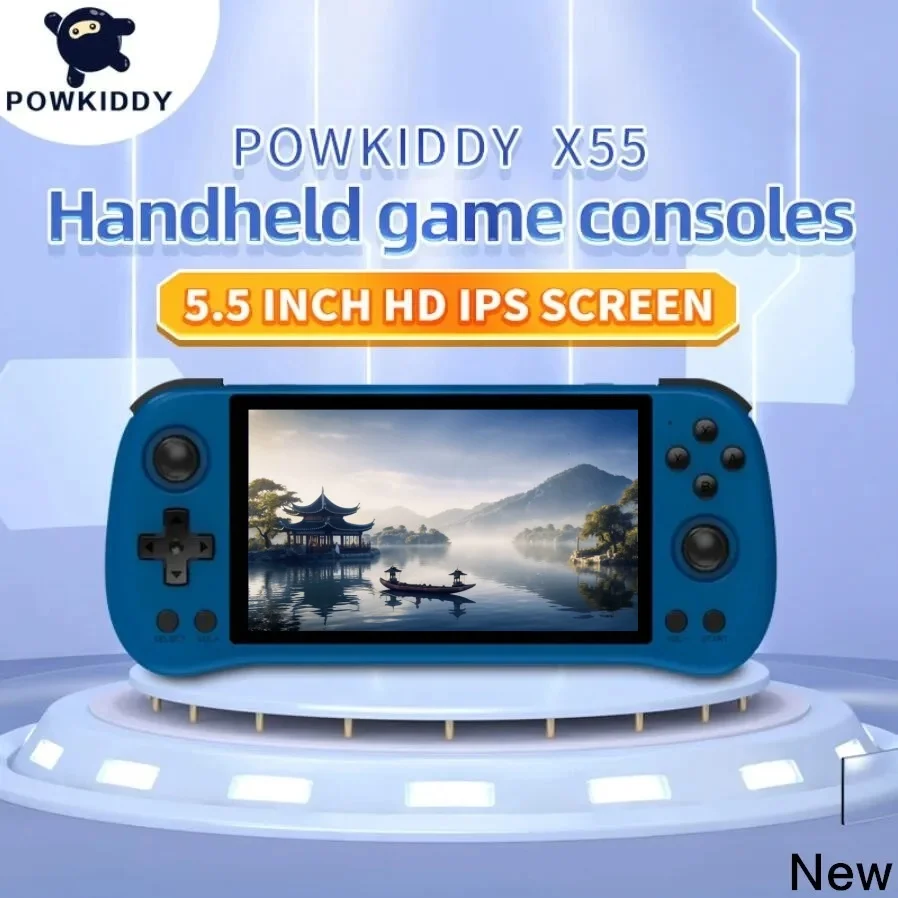 POWKIDDY X55 Handheld Game Console 5.5INCH IPS Screen Retro