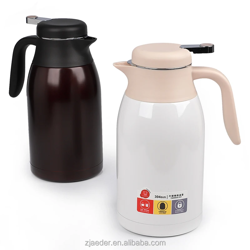 Thermos Jug,stainless Steel Coffee Pot Double Wall Vacuum Insulated Thermos  Jug Hot Thermos Jug For Coffee,hot Water 2l
