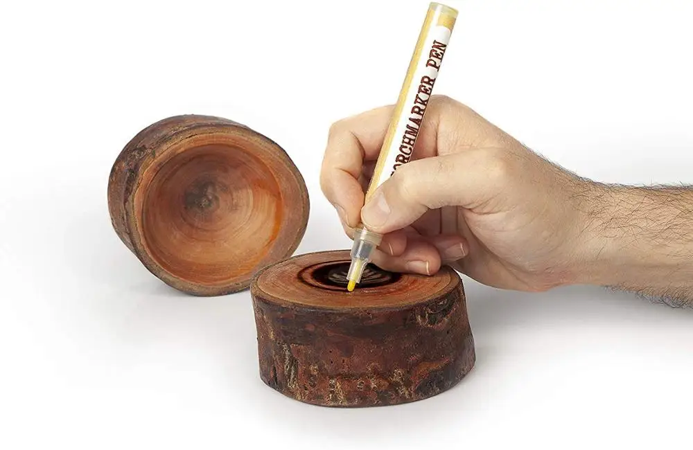 Marqueur de pyrogravure stylo marqueur de combustion du bois chimique outil  sûr pour les projets de bricolage marqueur de brûlure de peinture sur bois