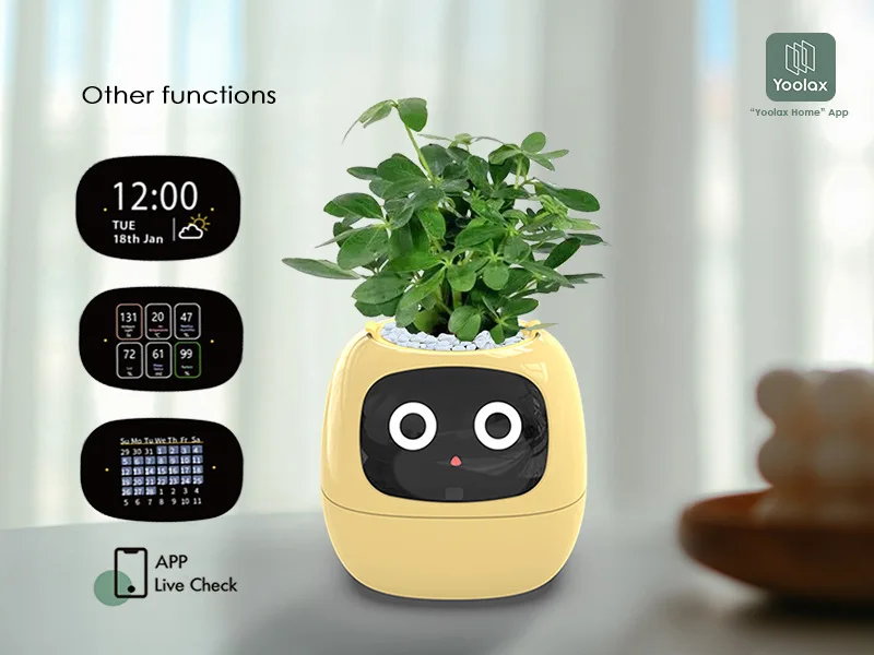 Dropshipping Mini Smart Planter Flower Pots 49 Rich Expressions 7 Smart  Sensors and AI Chips Make Raising Plants Easy and Fun