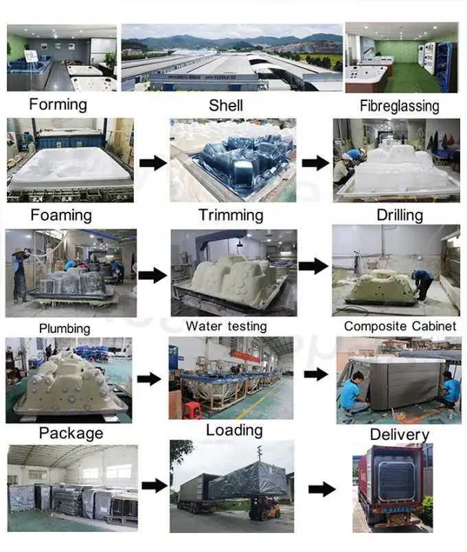 7 People Freestanding Hot Tub with 30 Jets and 1.9M Length for Outdoor Spas and Whirlpool