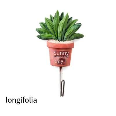 Potted cactus stainless steel hook strong non-stick hook kitchen nail free non-marking door behind the wall small stick hook supplier