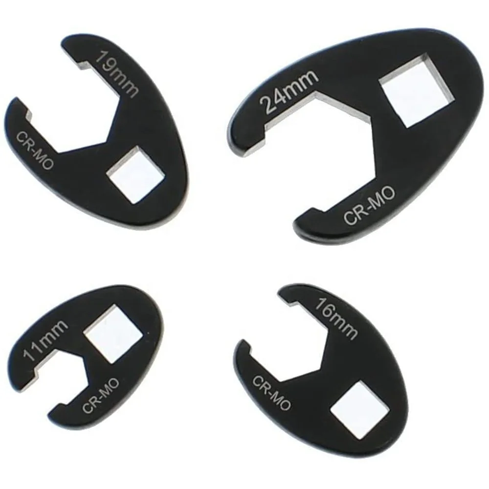 Viktec 15pc Flare Nut Wrench Set Metric Tool Crowfoot Wrench For 3/8in And 1/2in Drive Ratchet