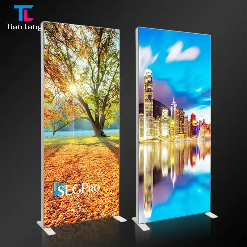 TianLang Reklama Hurtowa Tkanina Led Light Box Bezramowa Seg Pop Up Lightbox Na Targi