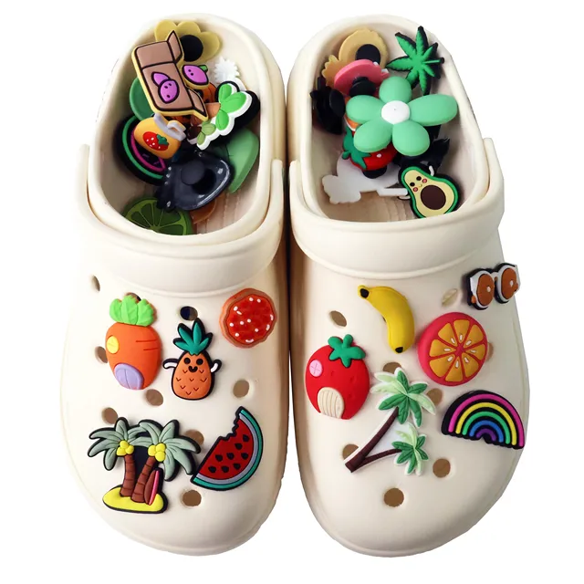 2024 wholesale shoe accessories, fruit shoe accessories, children's cartoon shoe accessories, PVC fruit shoe accessories, charm