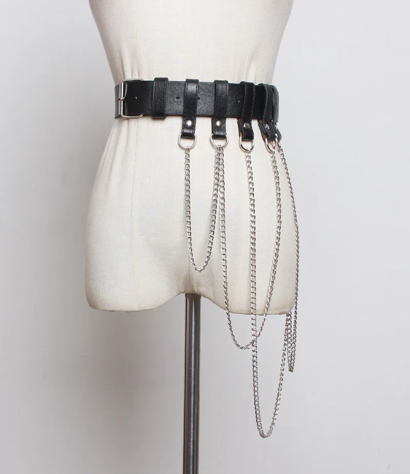 Punk Adjustable Body Chain Belt Gothic Rave Harness Fashion Accessory REETAN Punk Leather Chest Harness Belt - Gothic Body Chain  main image 4