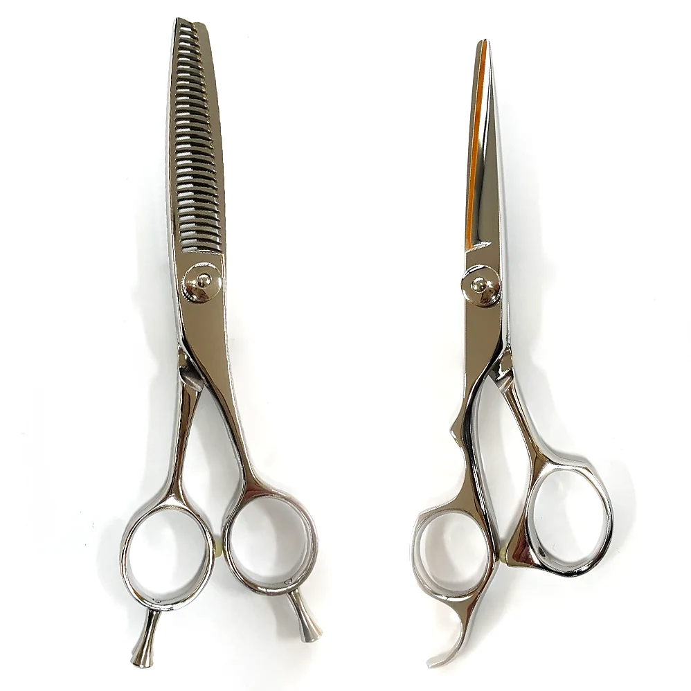 2022 Hot Sale White And Silver Coated Expensive Barber Scissors Salon