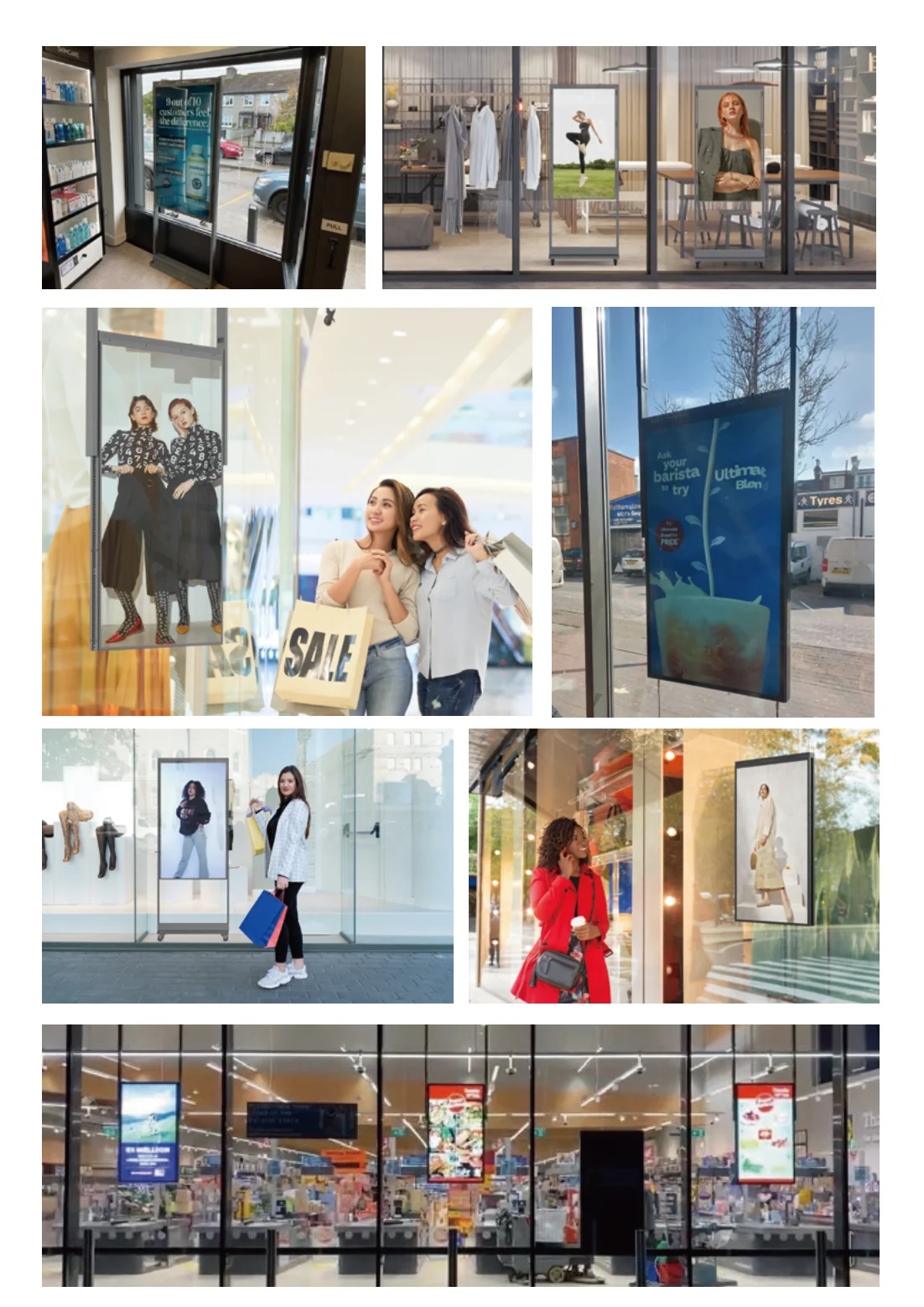product lcd display 32 75 inch 2k4k  high brightness double sided shop window display  for shopping malls and retail stores customizable-9