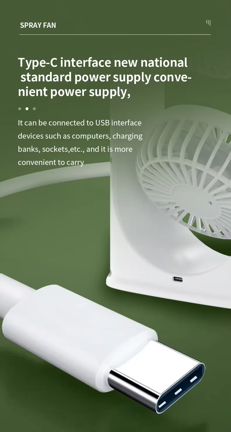 Tragbarer Mini Tischventilator Mit Luftbefeuchter Für Zuhause_voghion.com