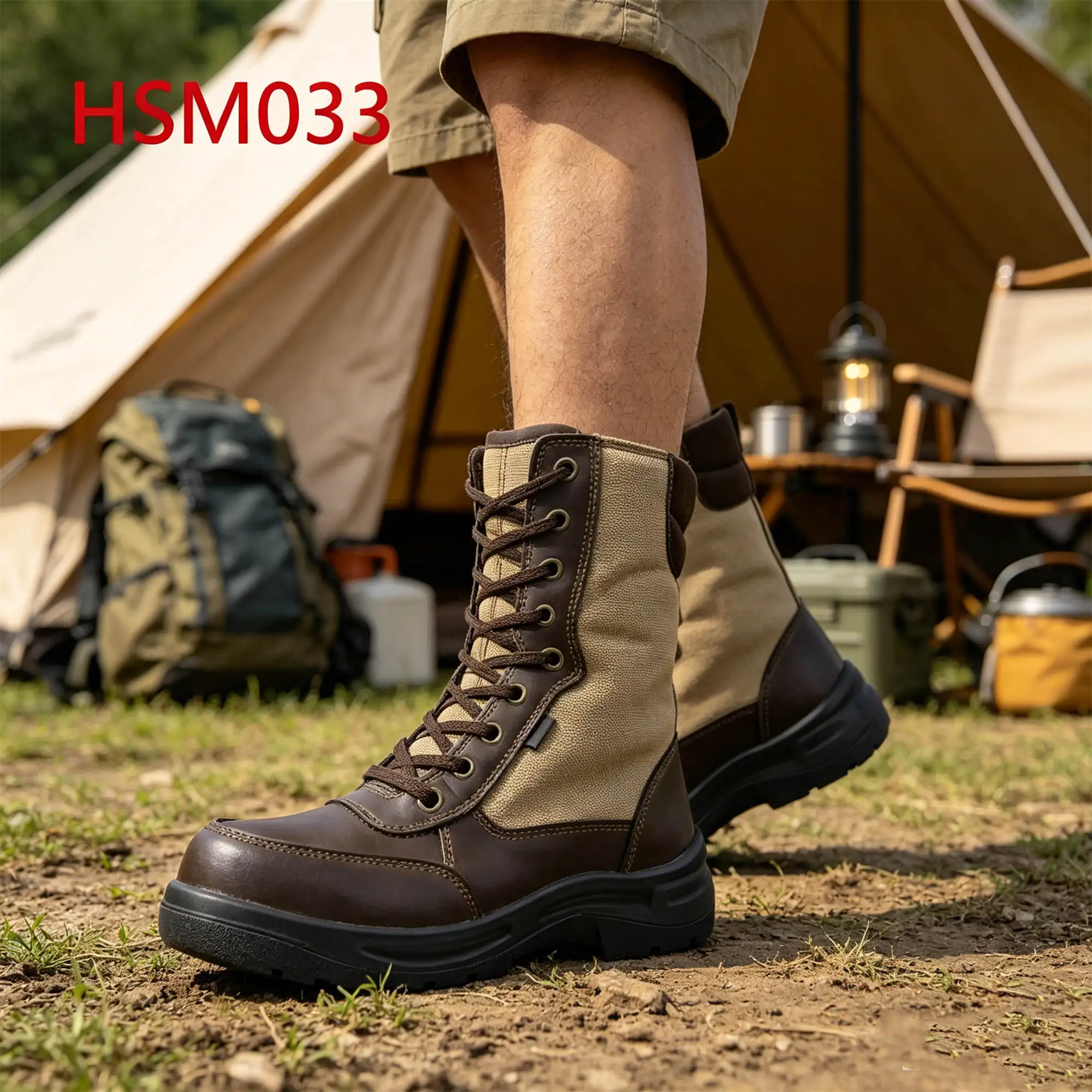 ZYF,Various Terrains Anti-tear Nylon Fabric Hua Singh Combat Boots Durable PU/PU Injection Sole Brown/black Tactical BootsHSM033