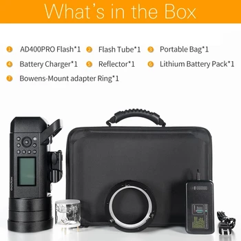 GODOX AD400 Pro Flash Light Outdoor TTL Flash Light All-in-One Outdoor Flash TTL HSS Photography Lighting 2.4G Wireless AD400PRO detail image