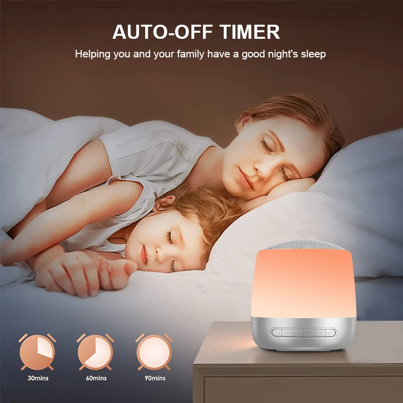 Smart White Noise Sound Machine for Sleeping Baby Office and Travel with Timer and Night Light manufacture