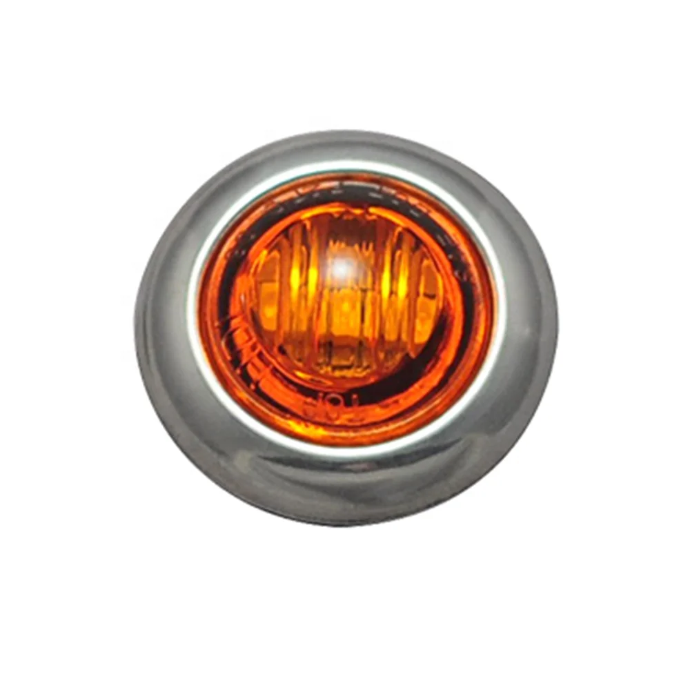 0.75" Mini Round LED Marker & Clearance Light Trailer Side Marker Light