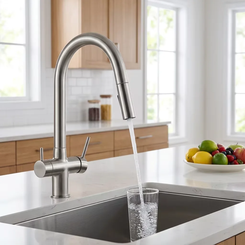 Kitchen faucet spray patterns demonstration