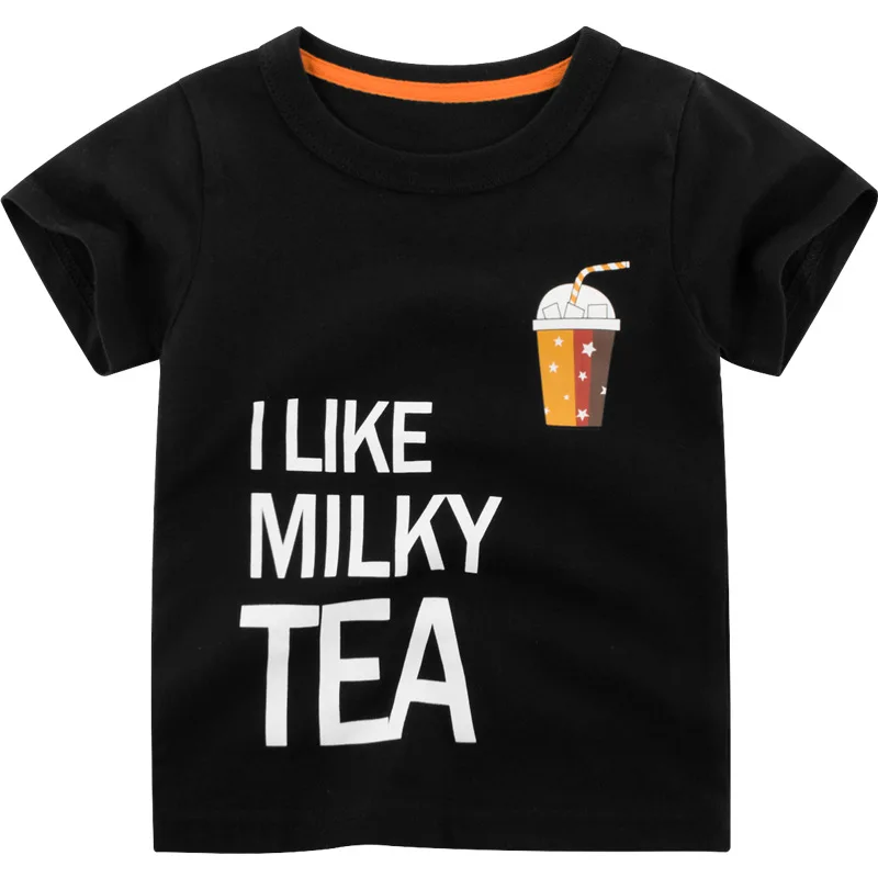 
 Новинка 2020, детская одежда из хлопка с коротким рукавом и мультипликационным дизайном, футболка для маленьких мальчиков  