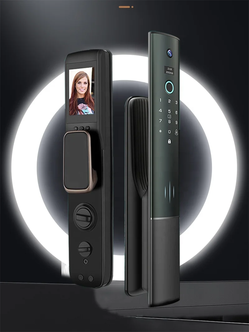 PPD APP Remote Control Full Digital Password Electronic Fingerprint RFID Card Smart Door Lock With Emergency Battery