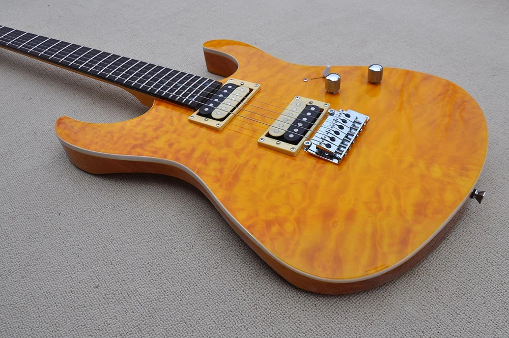 Flyoung 6 Strings Electric Guitar Cheap Price Guitar Quilted Maple Veneer