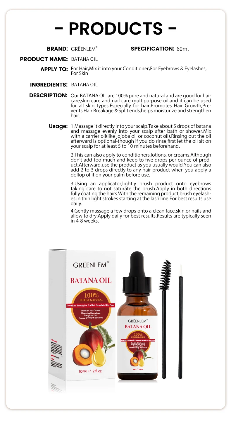 100% Pure Organic Batana Hair Oil Herbal Elixir for Dry Damaged Hair Nourishing Moisturizing Smoothing Treatment for Healthy(pic5)