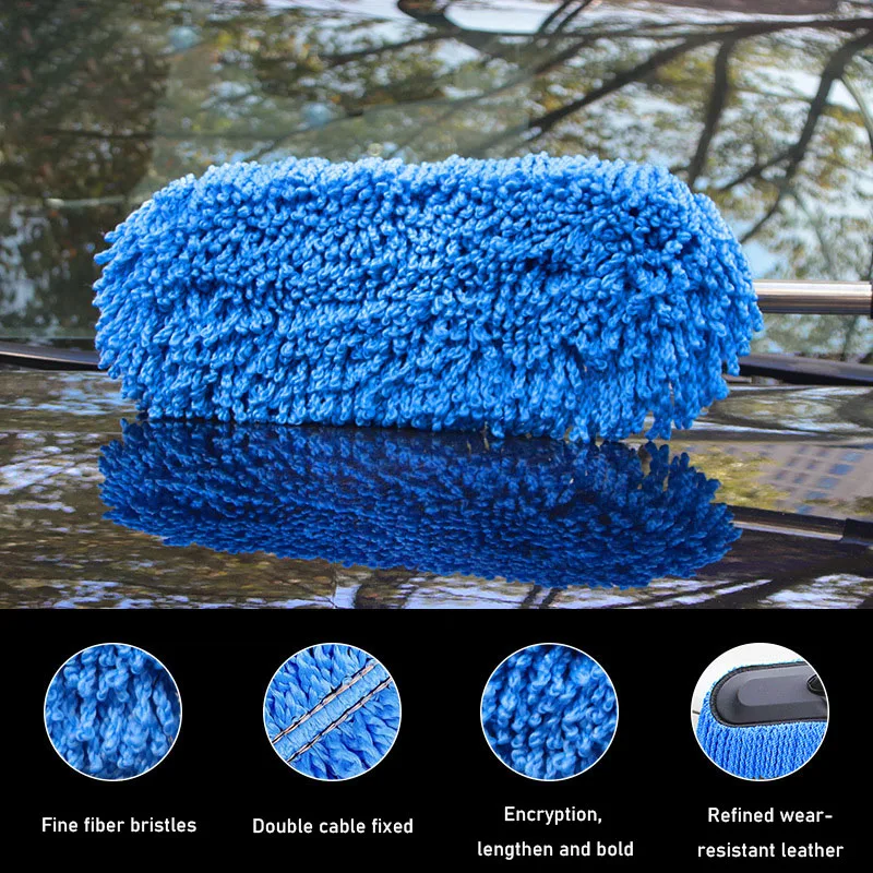 Telescopic Handle Multifunctional Dust Removal Car Washing Brush