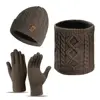 Dark coffee diamond twisted floral 3-piece set