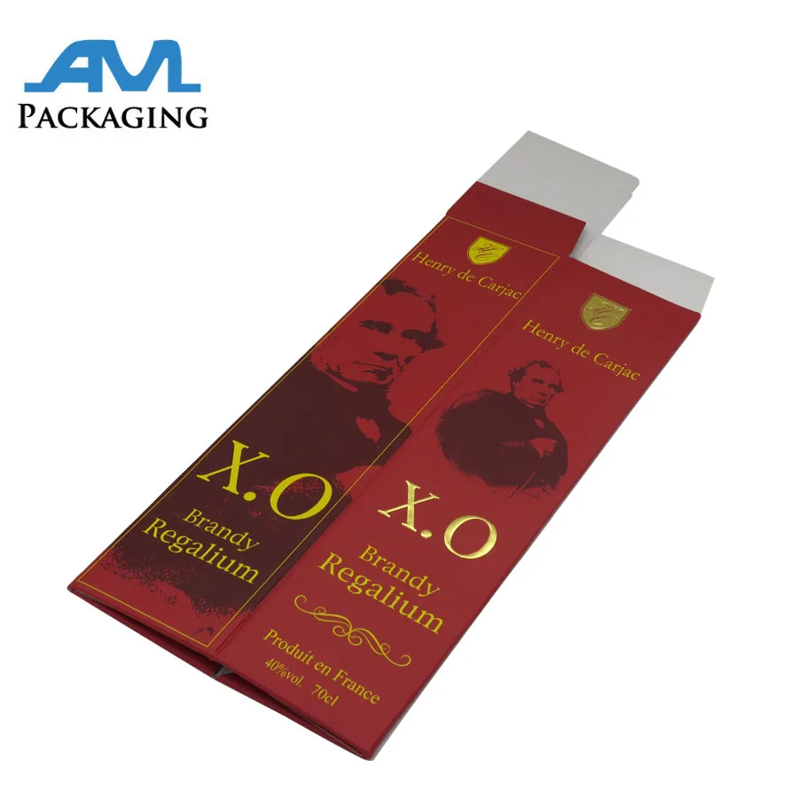 Empty High Quality Custom Printing Wine Packaging Embossed logo Whisky Paper Gift Box