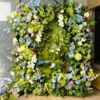lan ting qing wu-blue-white-green floral wall