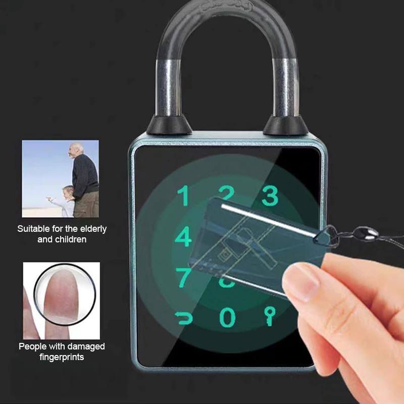 指紋南京錠ドアロックキーパッドスマート電子ロックTTLockWifi
