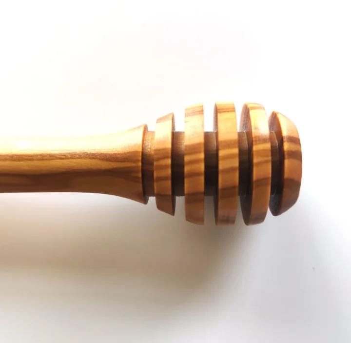 Высокое качество, оптовая продажа, различные размеры, деревянный медовый серверный капельница, мешалка из натурального оливкового дерева, медогенератор для банок