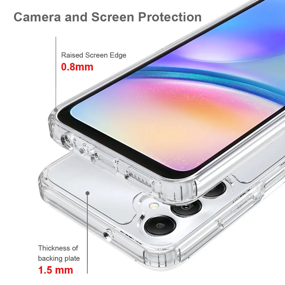 Clear Phone Case For Samsung Galaxy A05S Cases Luxury Design Anti Scratch Tpu Pc Drop Proof 2 In 1 Transparent Sjk317 details