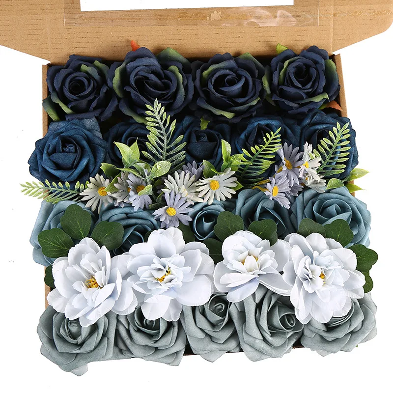 Artificial Flowers Bulk Faux Wedding Flowers Combo Box Set Gradient