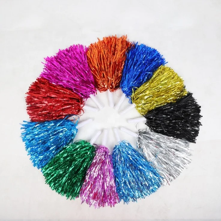 Metallic Cheerleader Pom Poms For Sports Team Cheering Party Supplies - Buy Cheering Pom Pom Dance Cheer,Pink Cheerleading Pom Poms,Pom Pom For Cheerleader Product on Alibaba.com