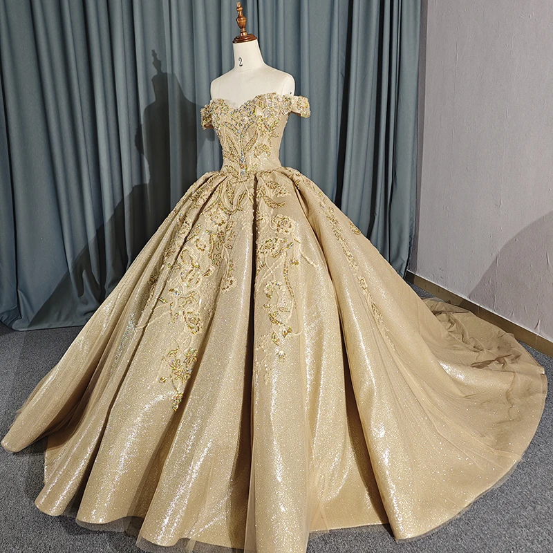 Sparkly Gold Lace Dress - Cap Sleeve Ball Gown Prom Dress Sparkly Gold Lace Dress - Cap Sleeve Ball Gown Prom Dress