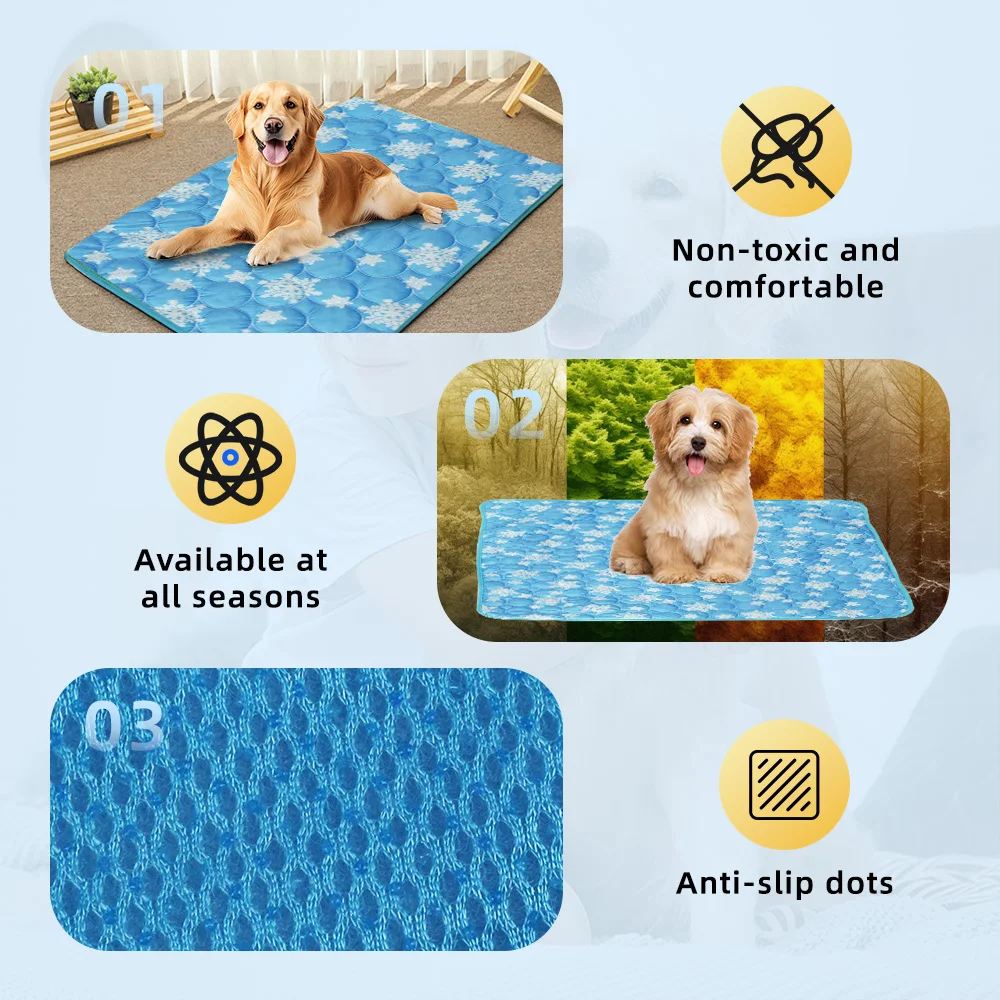 Reusable Pet Cooling Mat Ideal for Hot Weather to Help Pets Stay Chill - product detail 3