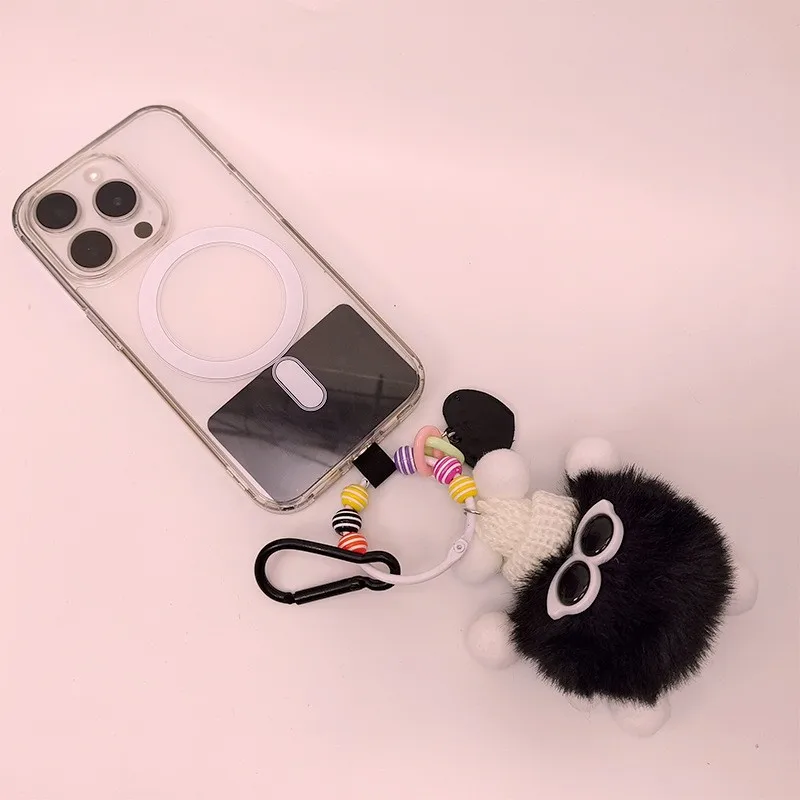 Cartoon Cute Plush Phone Case Hanging Rope Lanyard Keychain Pendant ...