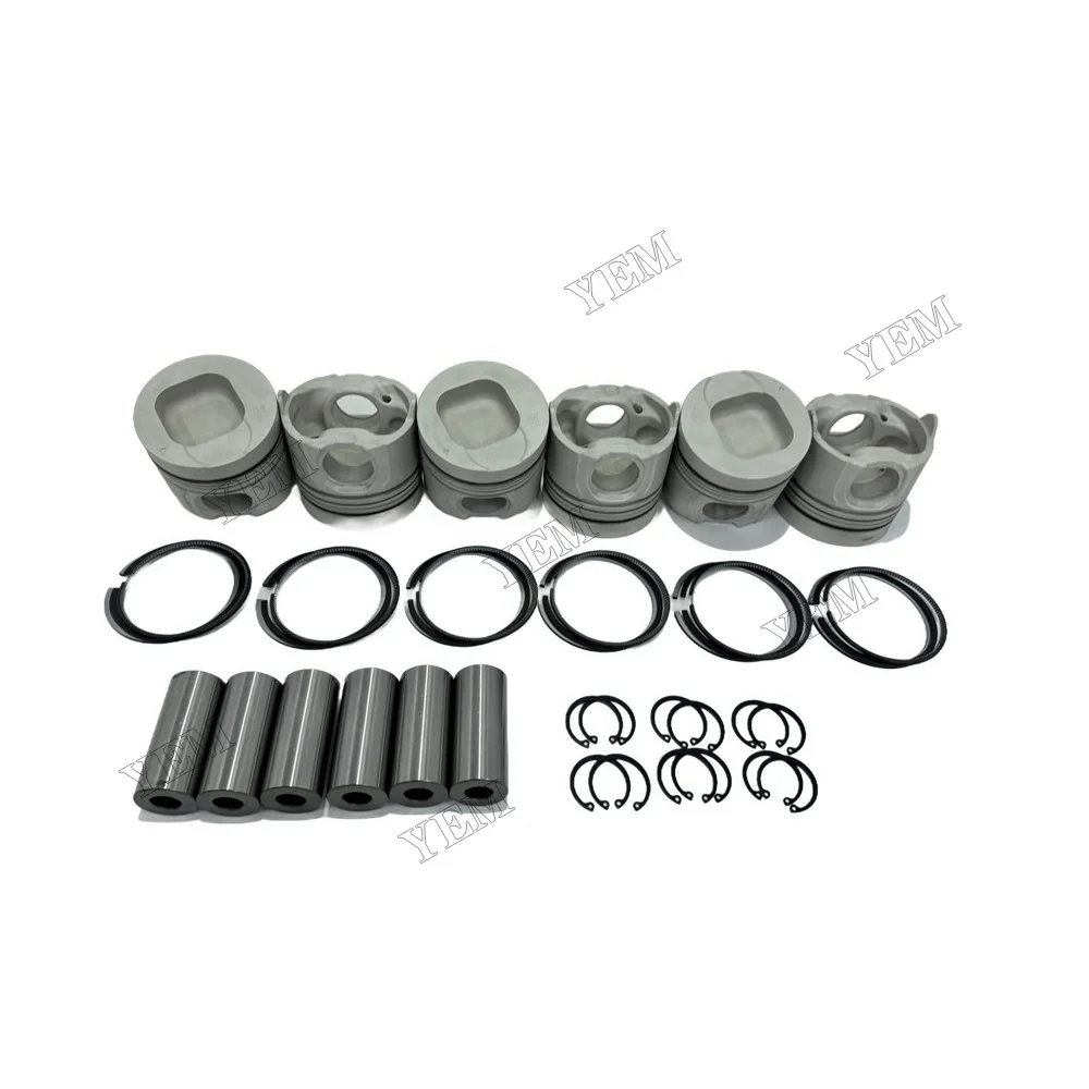 Engine Piston Set With Piston Ring Compatible for Isuzu 6SD1 Replaces China Engine Parts Supplier 5