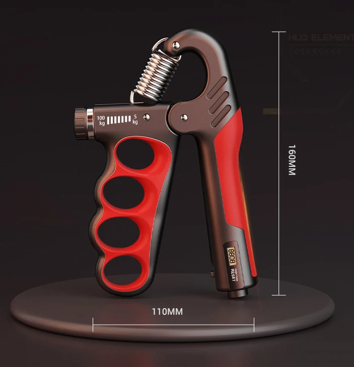 100 кг Регулируемый пружинный ручной захват с цифровым счетчиком усилитель для силовых упражнений