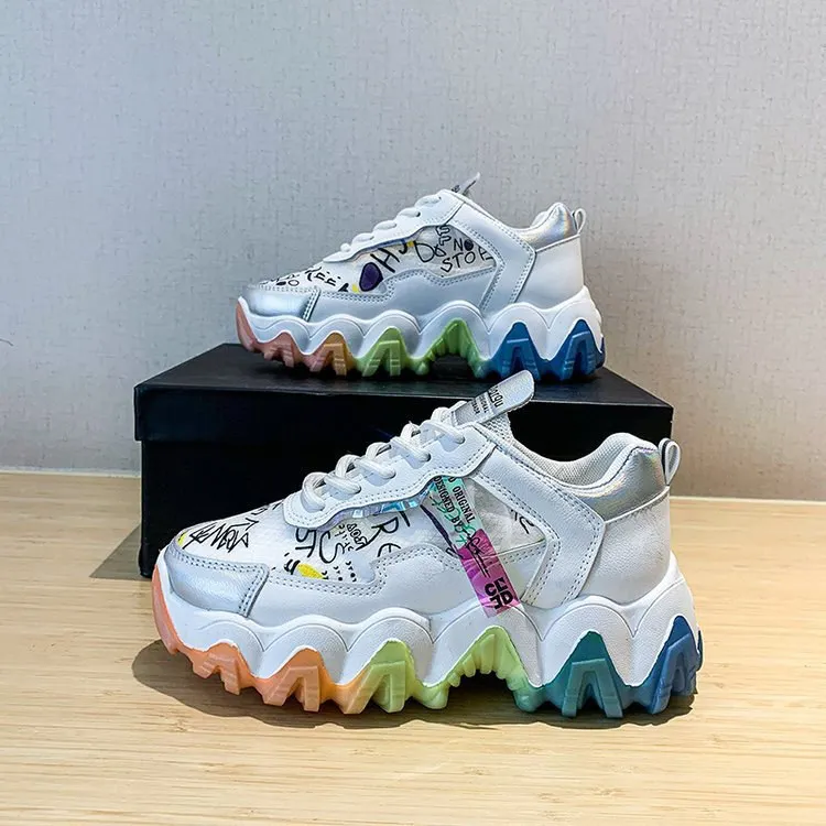 zapatos #plataforma #arcoiris | Zapatos tenis para mujer, Zapatos para  niñas, Zapatos altos de moda