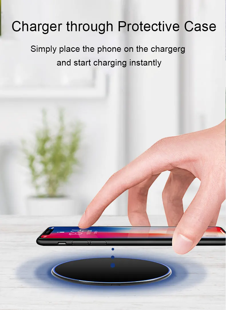 15w light up fast charge wireless charging pad