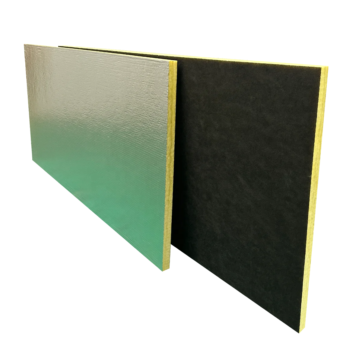 2025 New Fireproof Fiberglass Insulation Duct Board for Hvac 64kg/m3 50mm Glass Wool Panel with Black Tissue and Aluminum Foil