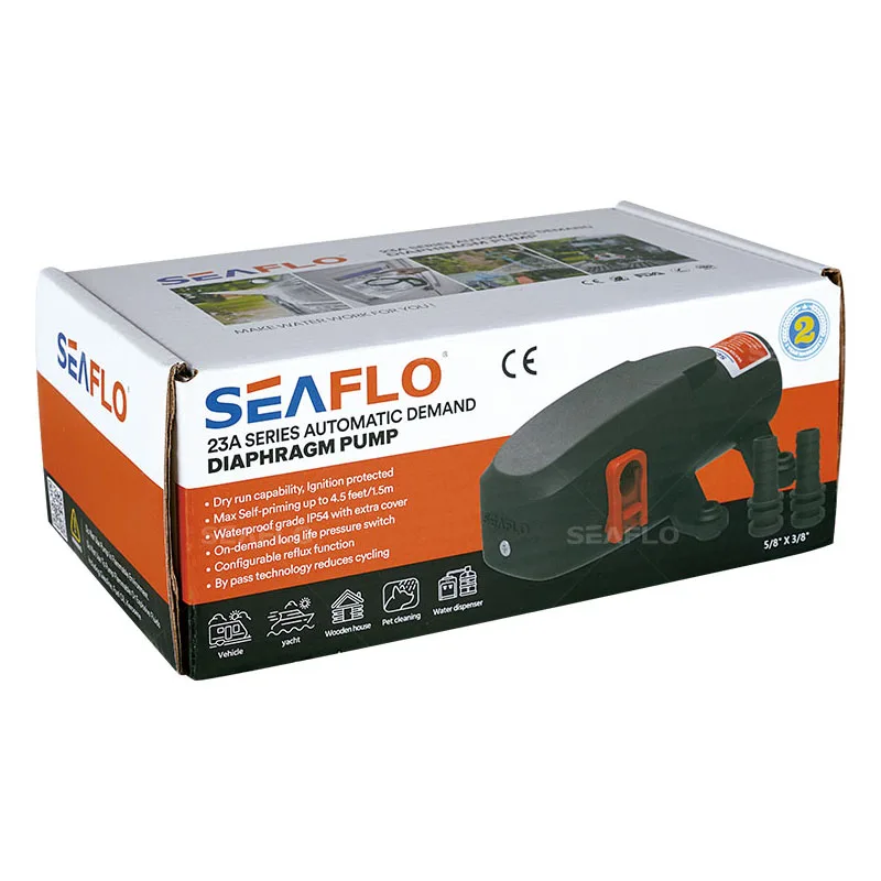 SEAFLO Waterproof Grade IP54 with extra Cover Water Pump Self  Priming New Design High Pressure Pump for Sprayer
