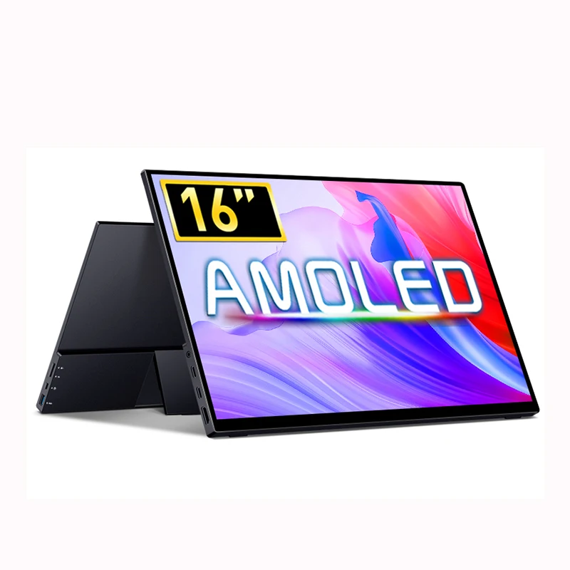 16'' AMOLED Display 16:10 Aspect Ratio UHD 3840x2400p 500nits Aluminum Alloy Material with All in One Stand Portable Monitor