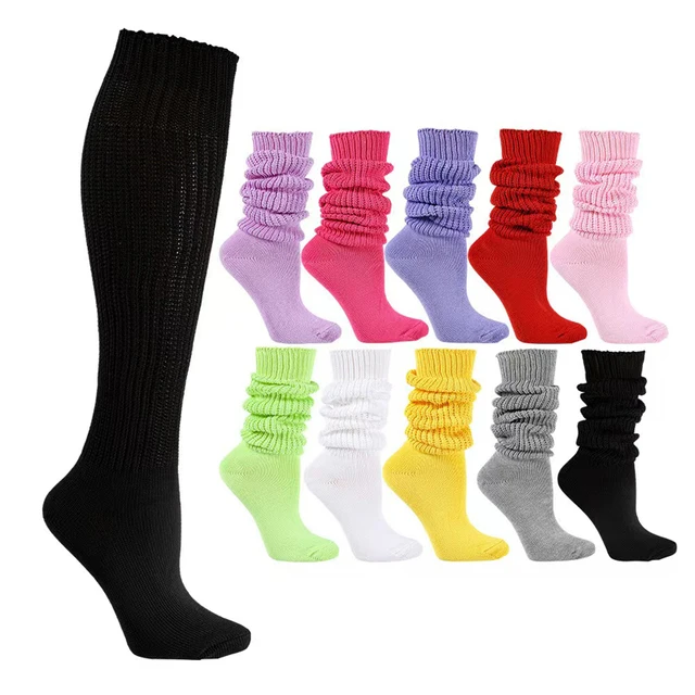 Knit Loose Long Heavy Thick Designer Socks Cotton Women Slouch Socks Custom Sock Manufacturer