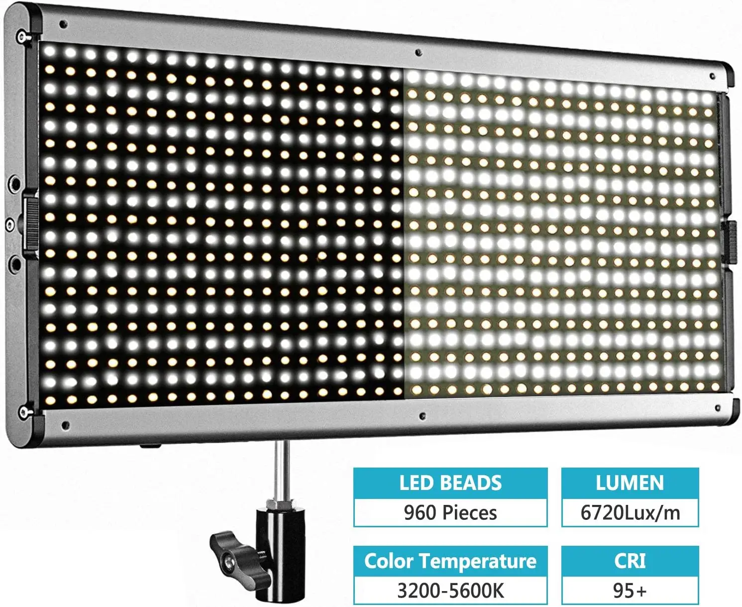 Neewer NL960 Dimmable Bi-Color LED Video Lights for Studios