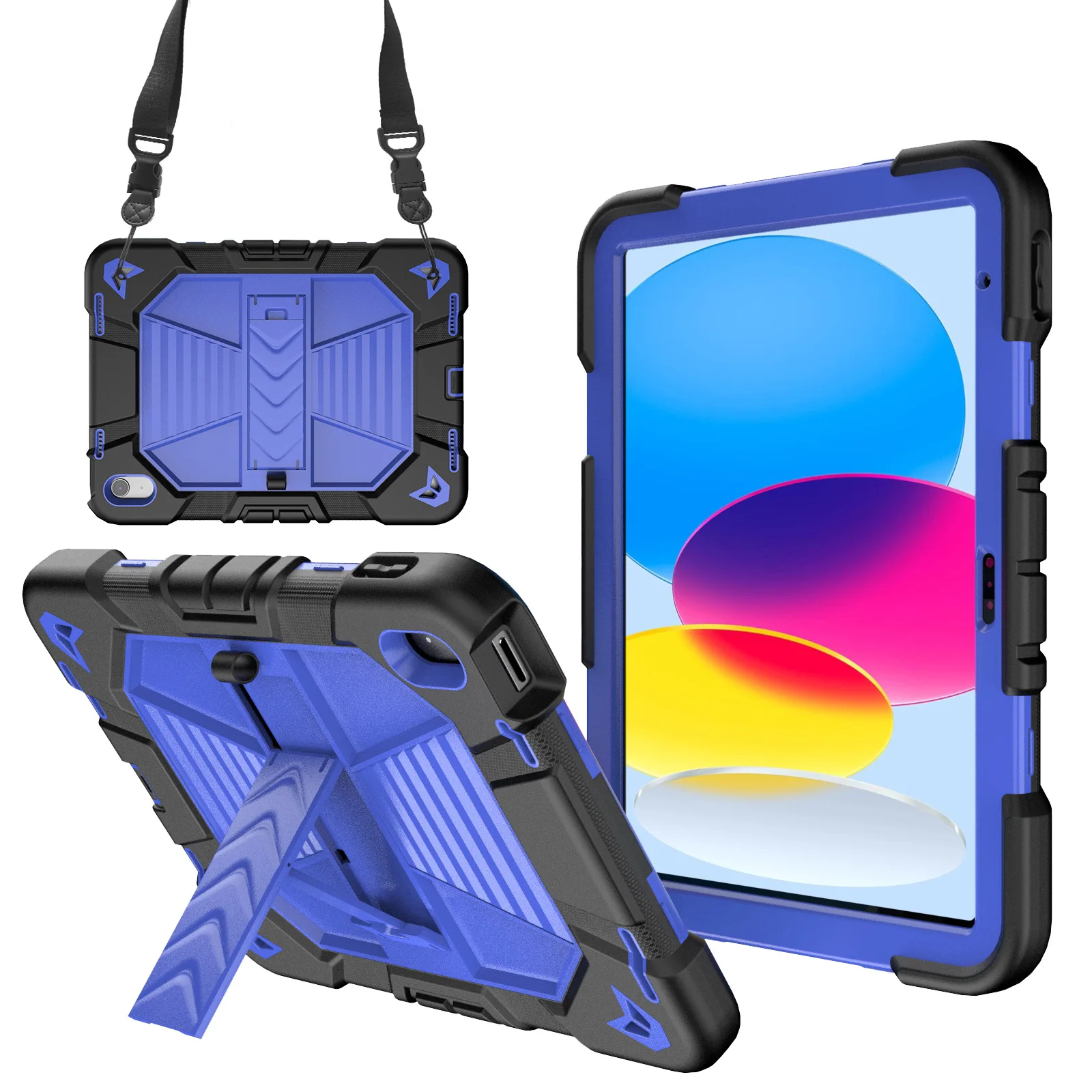 product laudtec silicone anti fall protective case  tablet computer protective cover with pen holder for ipad 10th generation 109 inch-2