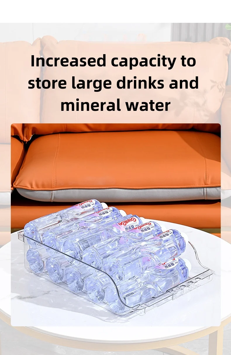 expandable refrigerator food storage box stackabletransparent plastic organizer with adjustable width for home organization-5