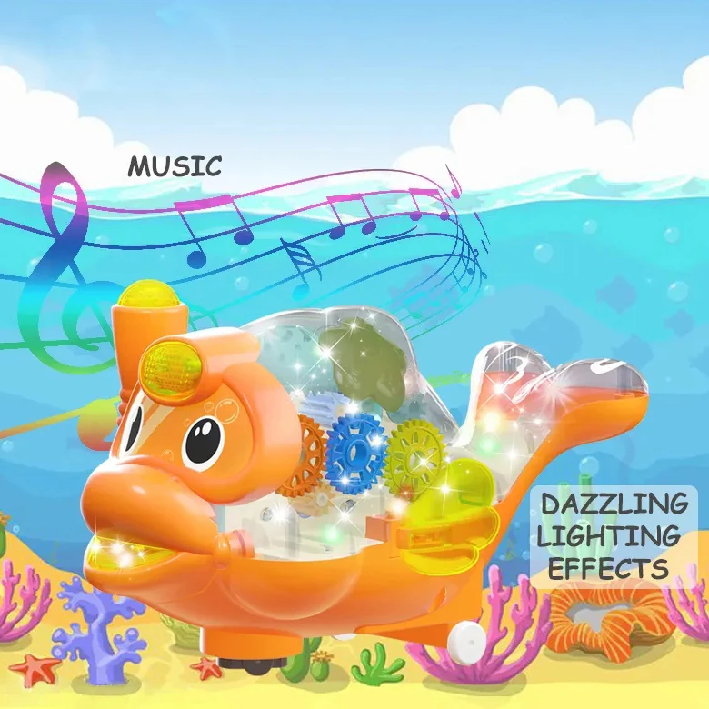 Kids Electric Universal Toys Plastic Animal Electric Toy Transparent