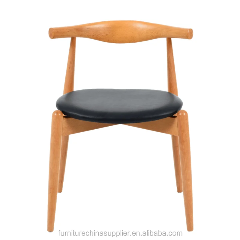 Modern Wegner Wood Chair Restaurant Wood Black Dining Elbow Chairs With