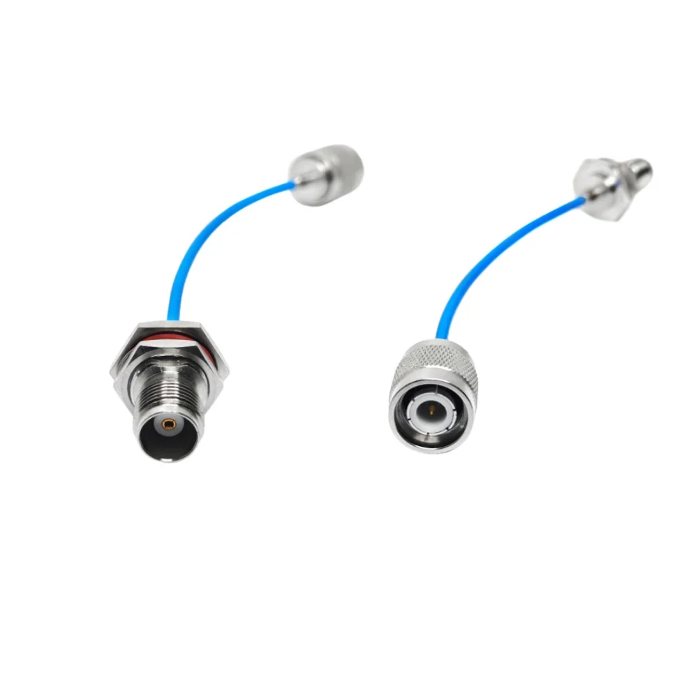 Rf Connector Cable TNC Female Bulkhead to TNC Plug for 086 Rg405 Blue Jacket Coaxial Cable Assembly 10CM